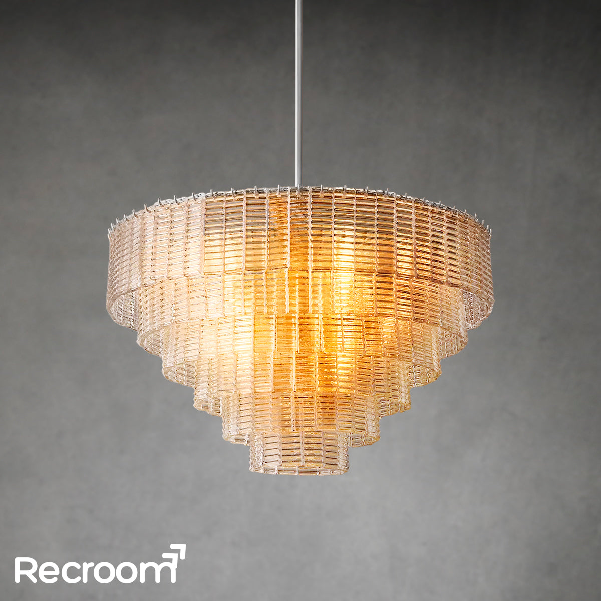 Sirena Clear Glass Round Chandelier 41" - Zonesus