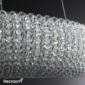 Cristal Hallo Round LED Chandelier 41" - Zonesus