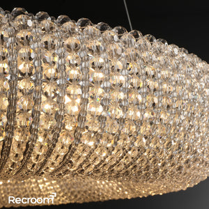 Cristal Hallo Round LED Chandelier 41" - Zonesus