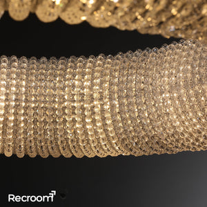 Cristal Hallo Round LED Chandelier 41" - Zonesus