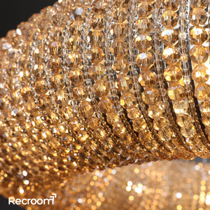 Cristal Hallo Round LED Chandelier 41" - Zonesus