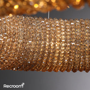 Cristal Hallo Round LED Chandelier 41" - Zonesus