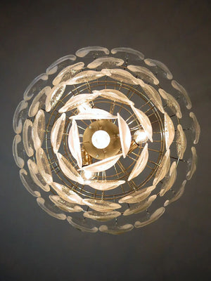 Murano Chandelier – 50 Lattimo glass – Transparent - Zonesus