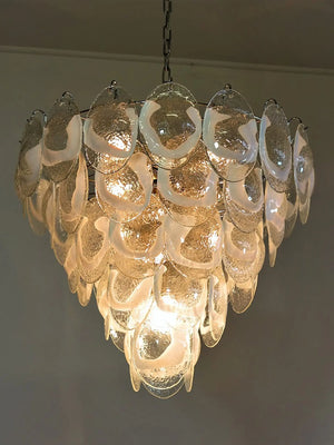 Murano Chandelier – 50 Lattimo glass – Transparent - Zonesus