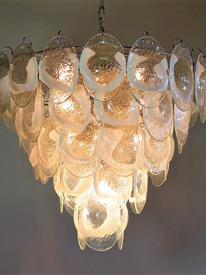 Murano Chandelier – 50 Lattimo glass – Transparent - Zonesus