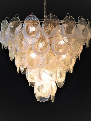 Murano Chandelier – 50 Lattimo glass – Transparent - Zonesus