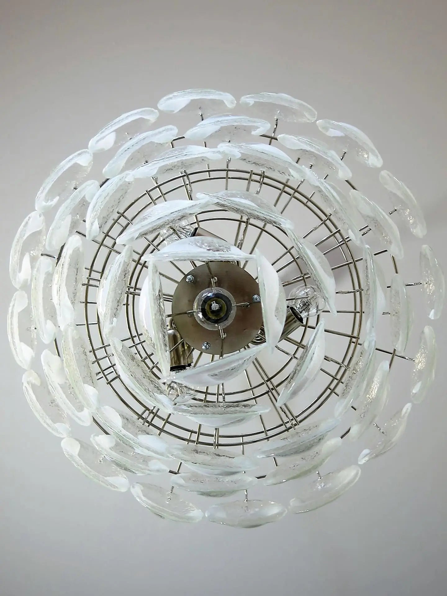 Murano Chandelier – 50 Lattimo glass – Transparent - Zonesus