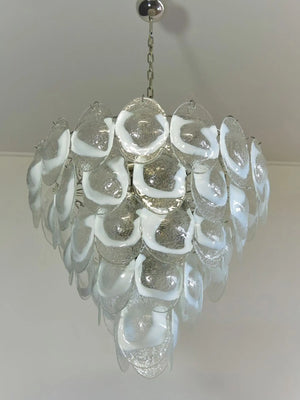 Murano Chandelier – 50 Lattimo glass – Transparent - Zonesus