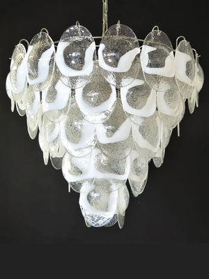 Murano Chandelier – 50 Lattimo glass – Transparent - Zonesus