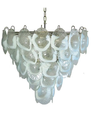 Murano Chandelier – 50 Lattimo glass – Transparent - Zonesus