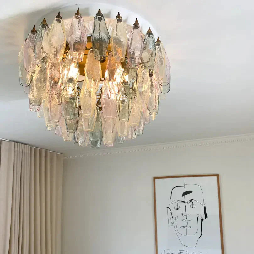 Murano Chandelier – Poliedri – 84 glasses – Multi - Zonesus