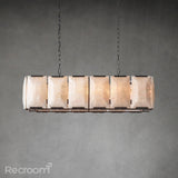 Harllow Calcite Rectangular Chandelier 42" - Zonesus