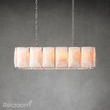 Harllow Calcite Rectangular Chandelier 42" - Zonesus