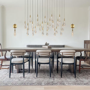 Solitaire Crystal Linear Chandelier 37" 50" 60'' 70" 87" 120''W - Zonesus