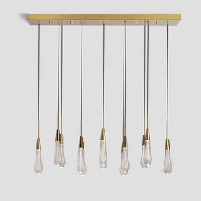 Solitaire Crystal Linear Chandelier 37" 50" 60'' 70" 87" 120''W - Zonesus