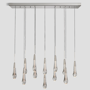 Solitaire Crystal Linear Chandelier 37" 50" 60'' 70" 87" 120''W - Zonesus