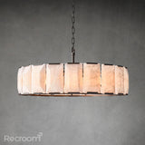 Harllow Calcite Round Chandelier 43" - Zonesus