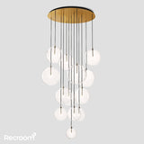 Glass Global Mobile Cluster Chandelier 44" - Zonesus