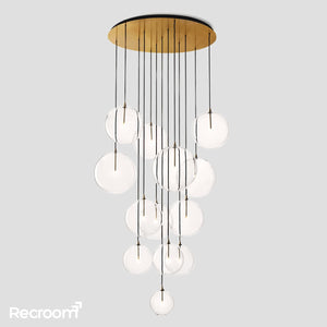 Glass Global Mobile Cluster Chandelier 44" - Zonesus