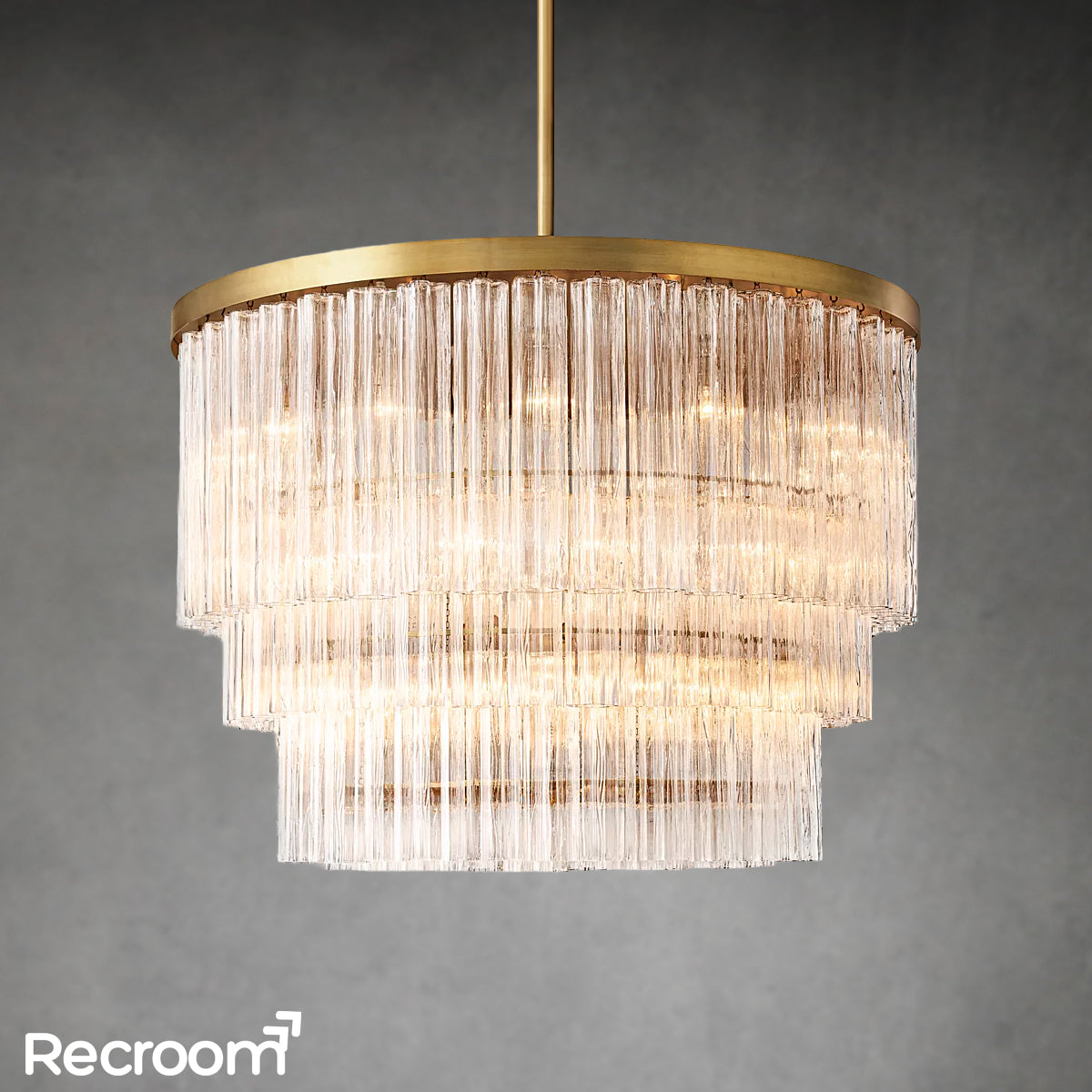 Cielloie Three Tier Round Chandelier 48" - Zonesus