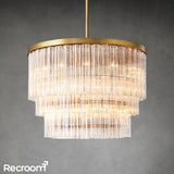 Cielloie Three Tier Round Chandelier 48" - Zonesus