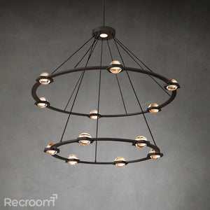 Eclitant Two-Tier Round Chandelier 48" - Zonesus