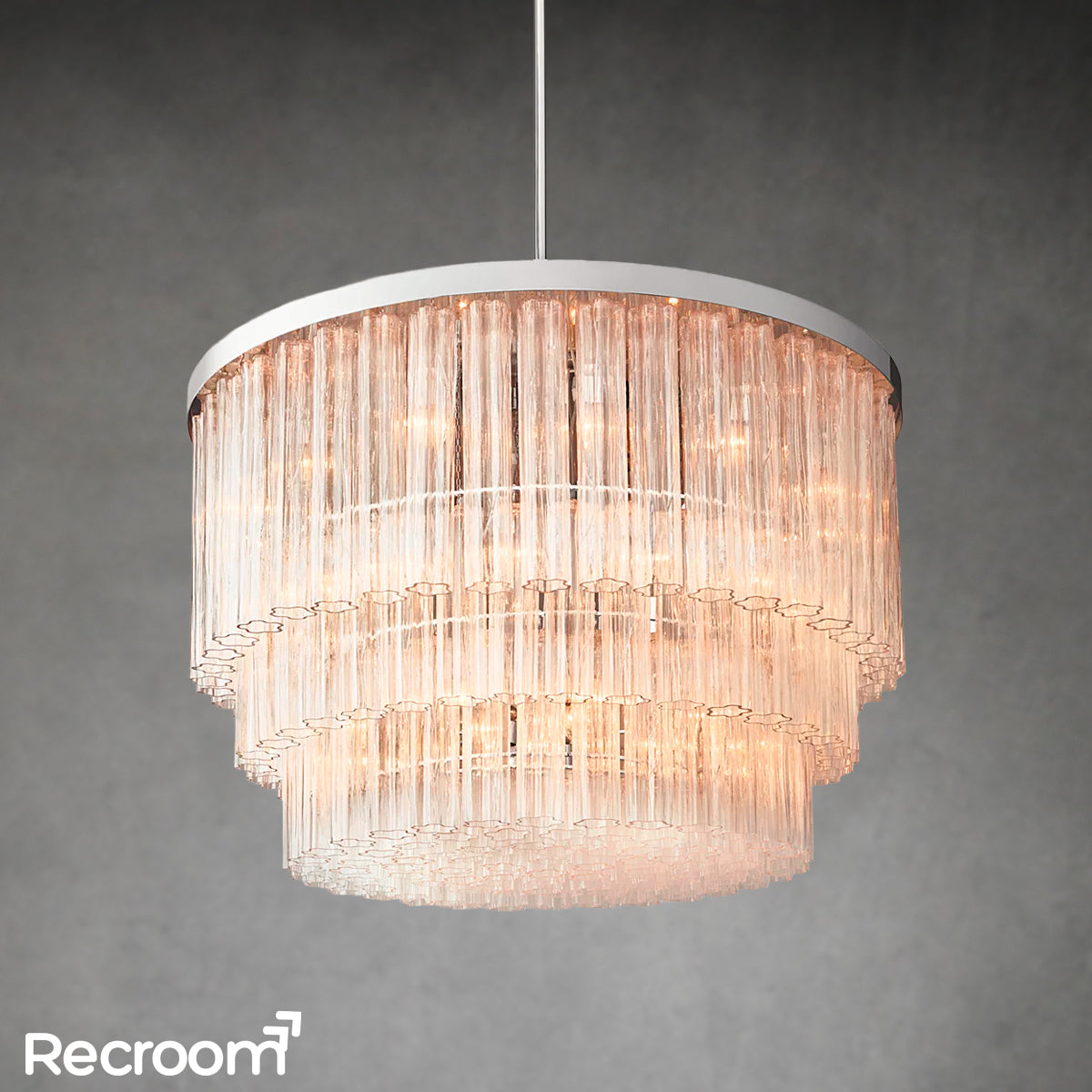 Cielloie Three Tier Round Chandelier 48" - Zonesus