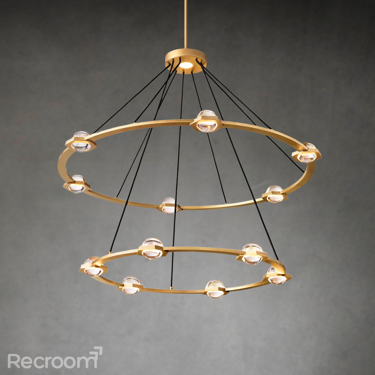 Eclitant Two-Tier Round Chandelier 48" - Zonesus