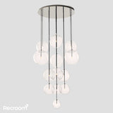 Glass Global Mobile Cluster Chandelier 44" - Zonesus