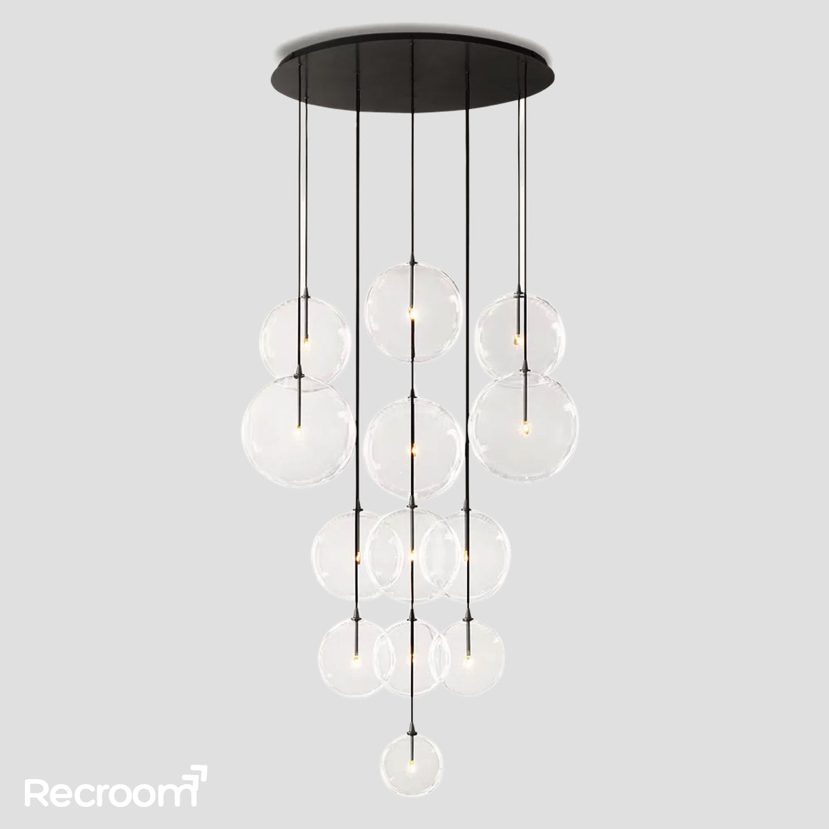 Glass Global Mobile Cluster Chandelier 44" - Zonesus