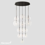Glass Global Mobile Cluster Chandelier 44" - Zonesus