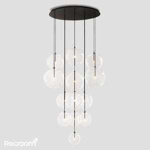Glass Global Mobile Cluster Chandelier 44" - Zonesus