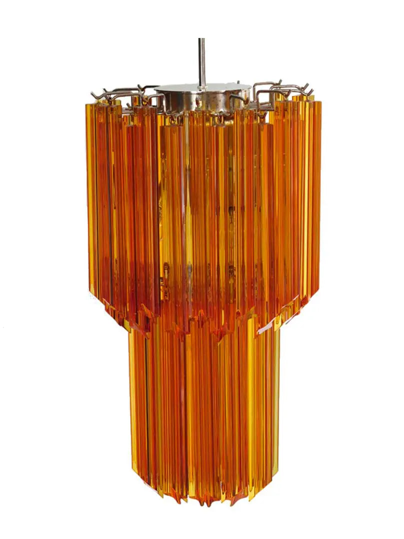 Murano Chandelier – Quadriedri – 46 prisms – Amber - Zonesus