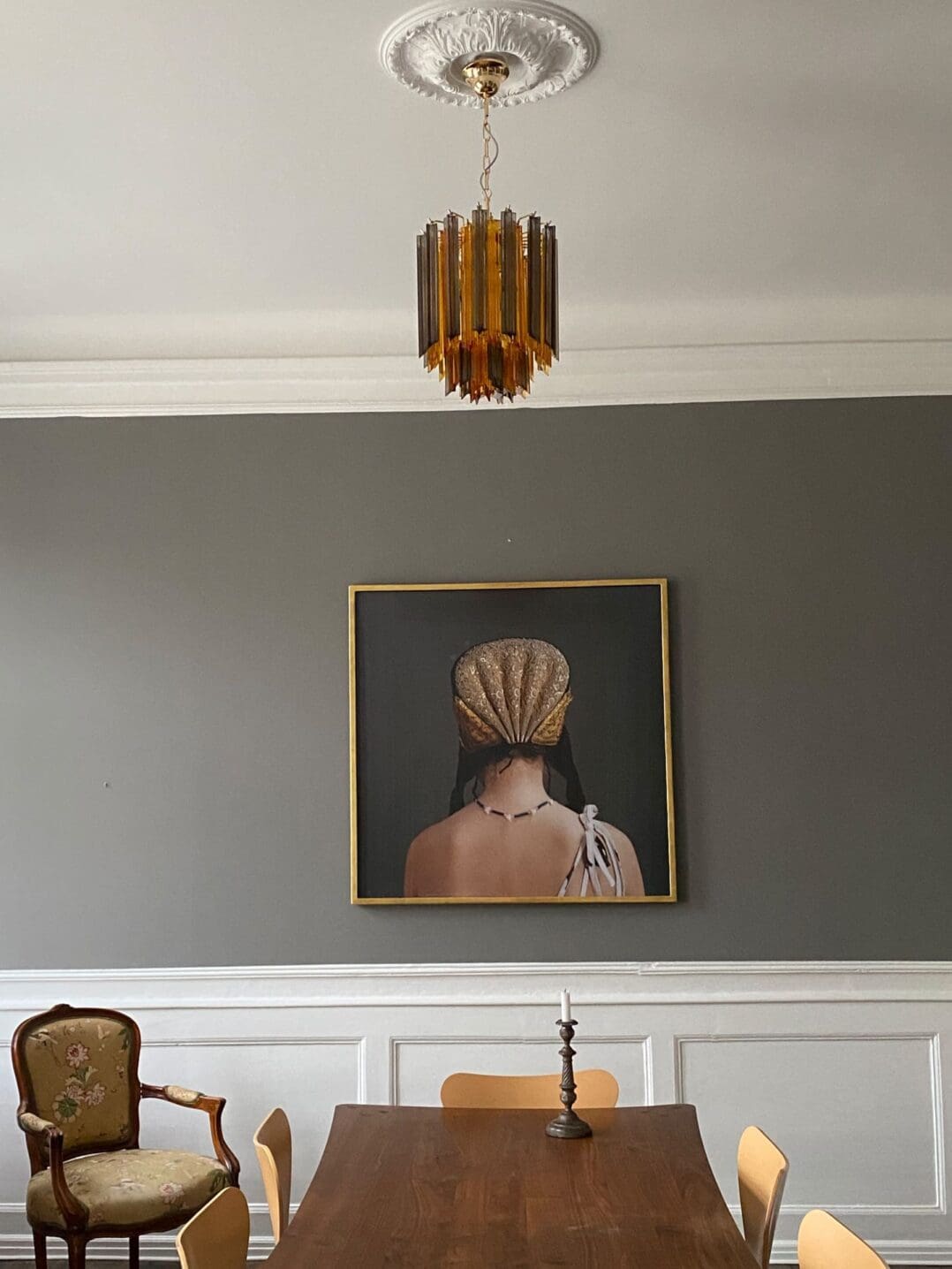 Murano Chandelier – 47 prisms – Amber/Smoked - Zonesus