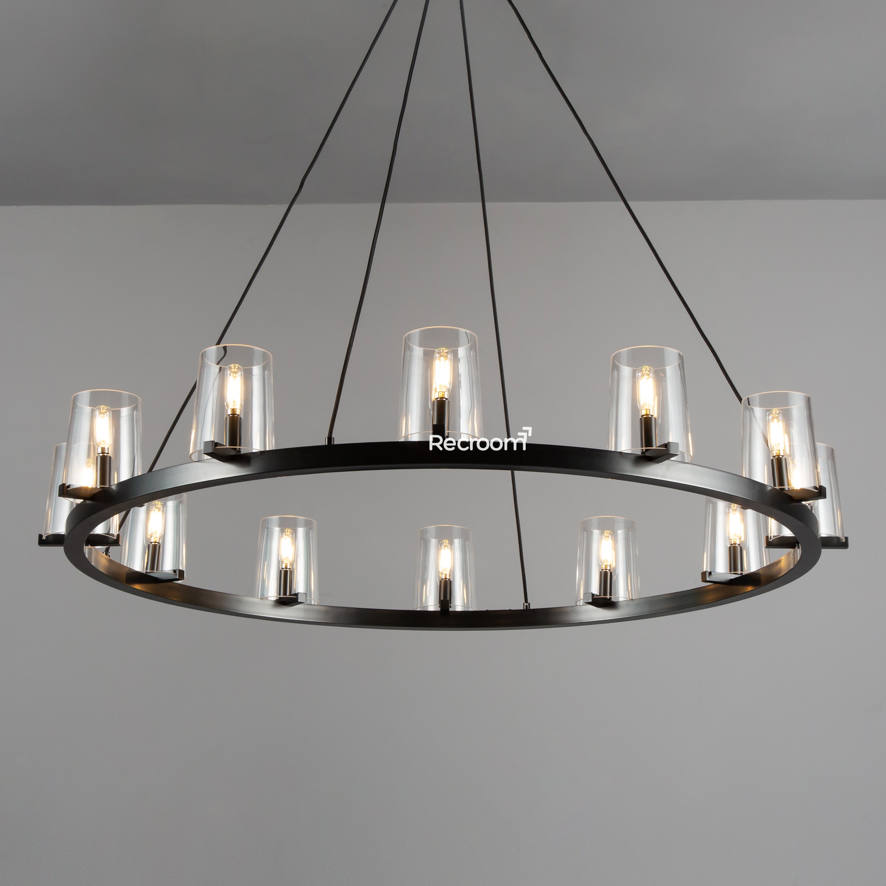 Pauillyc Clear Glass Round Chandelier 36" 48" 60" - Zonesus