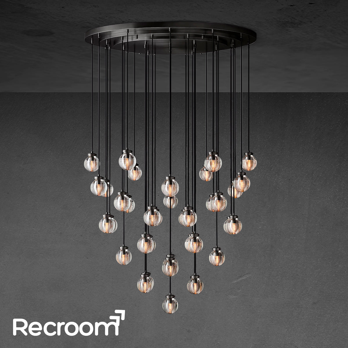 Pearli Round Chandelier 48" - Zonesus