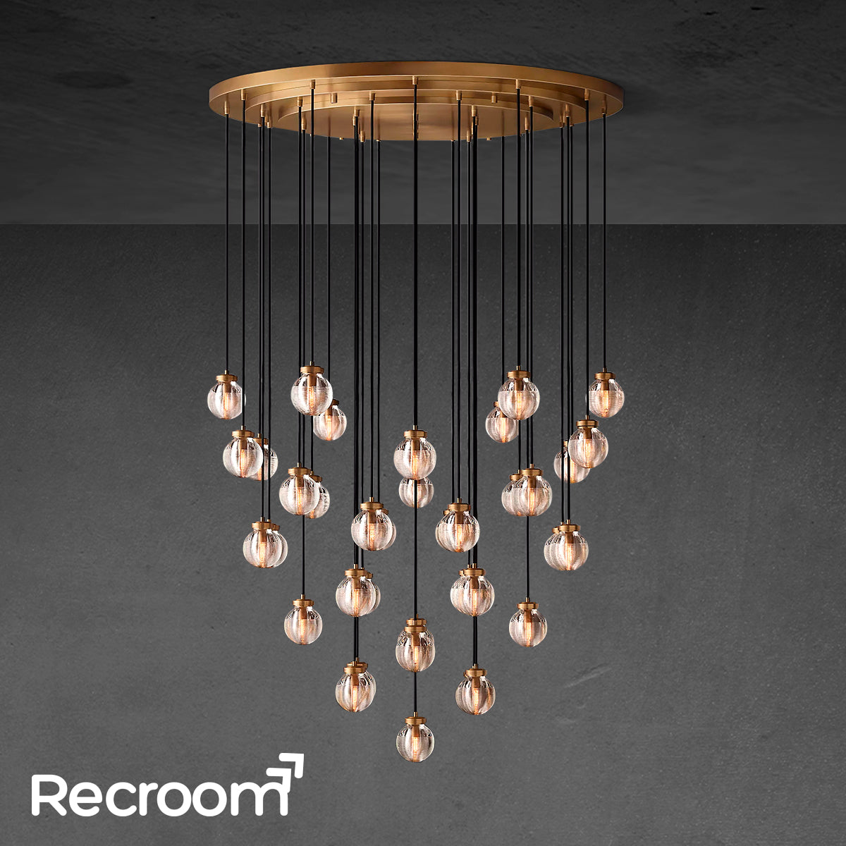 Pearli Round Chandelier 48" - Zonesus