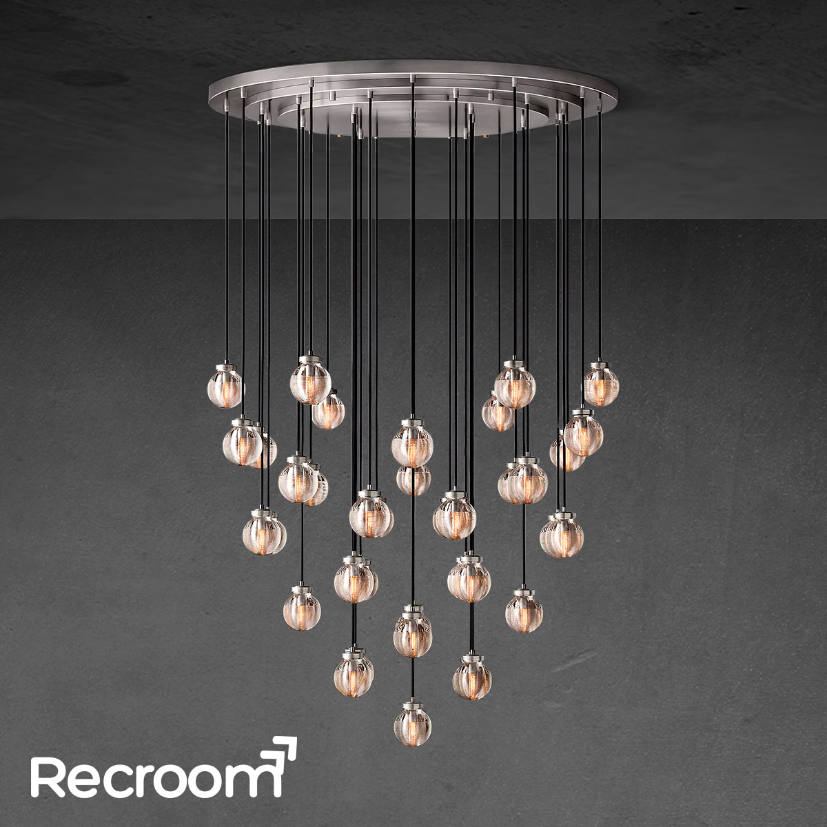 Pearli Round Chandelier 48" - Zonesus