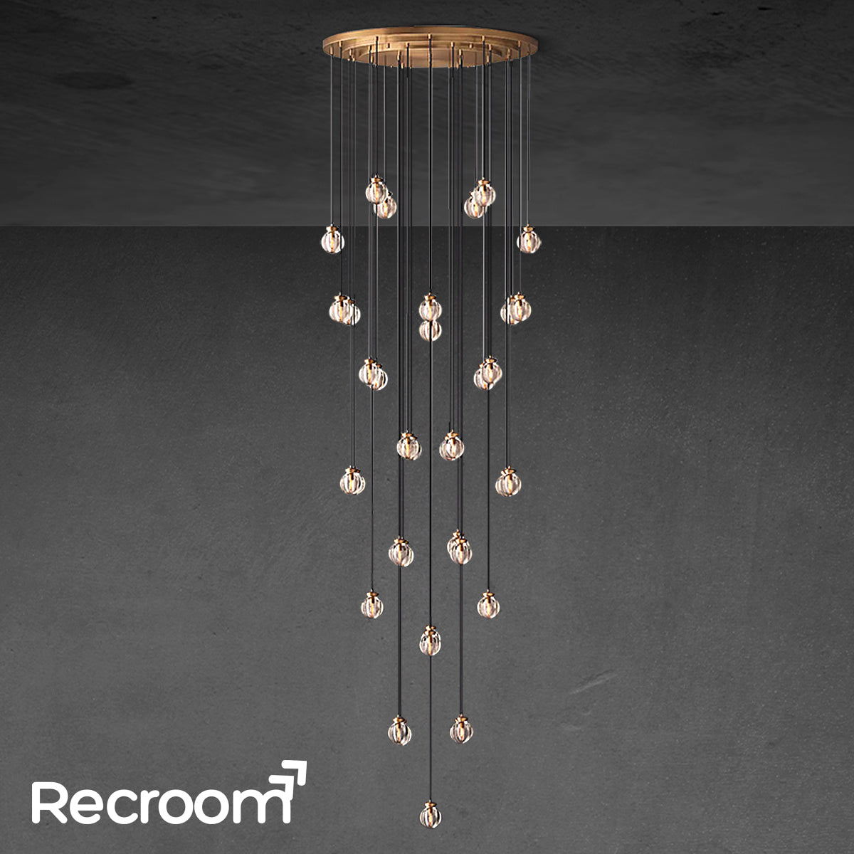 Pearli Round Chandelier 48" - Zonesus