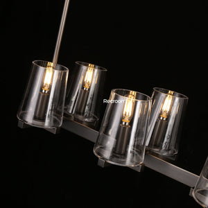 Pauillyc Clear Glass Linear Chandelier 49" 60" - Zonesus