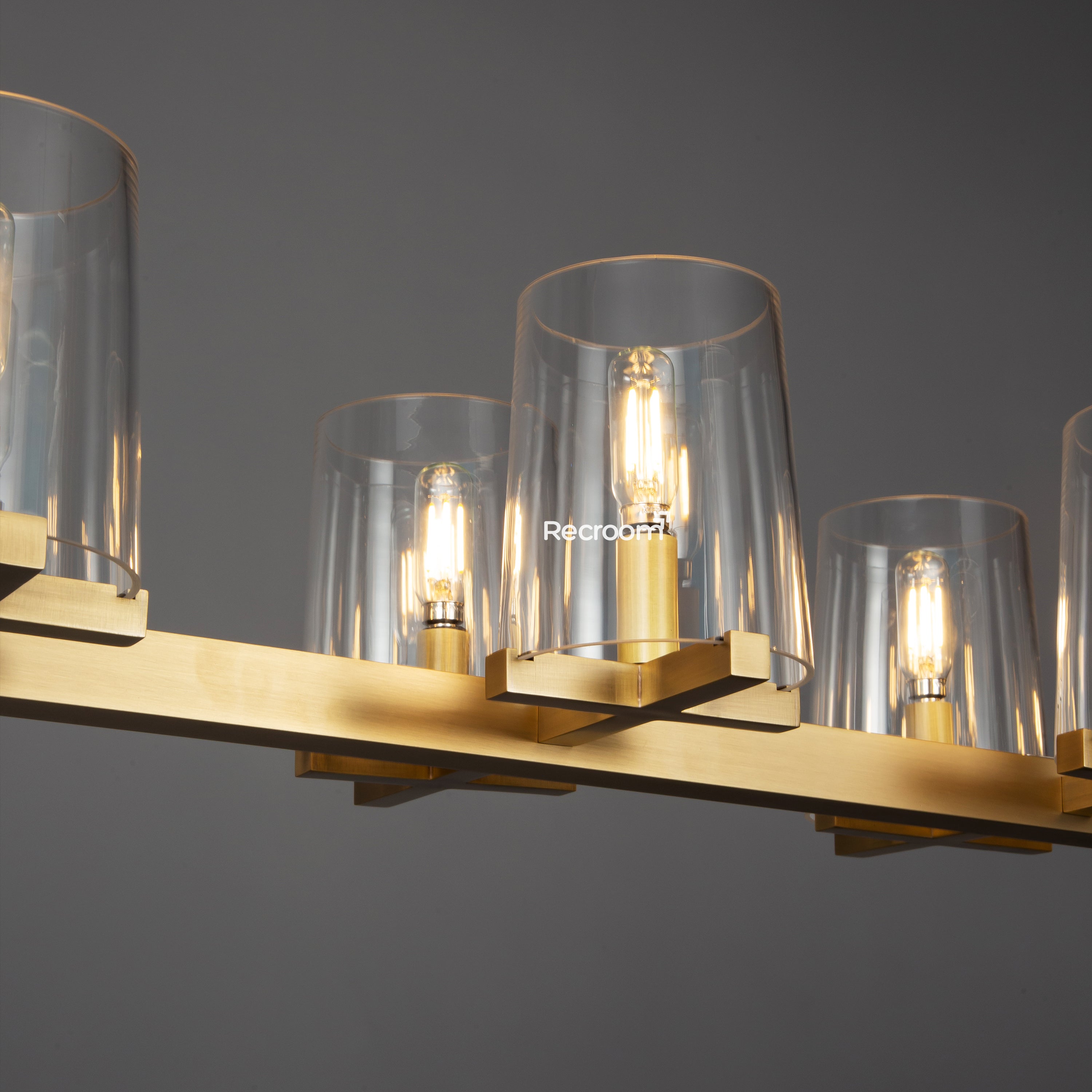 Pauillyc Clear Glass Linear Chandelier 49" 60" - Zonesus