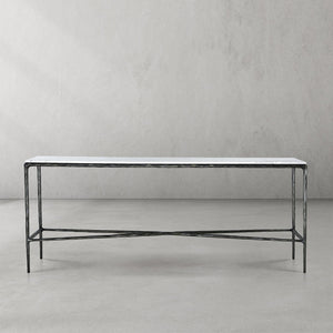 Thaddeo Rectangle Marble Console 60" 72" - Zonesus