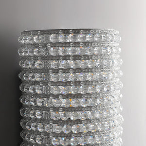 Halo Clear Crystal Beads Wall Sconce 36"H - Zonesus