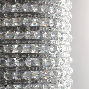 Halo Clear Crystal Beads Wall Sconce 21"H - Zonesus
