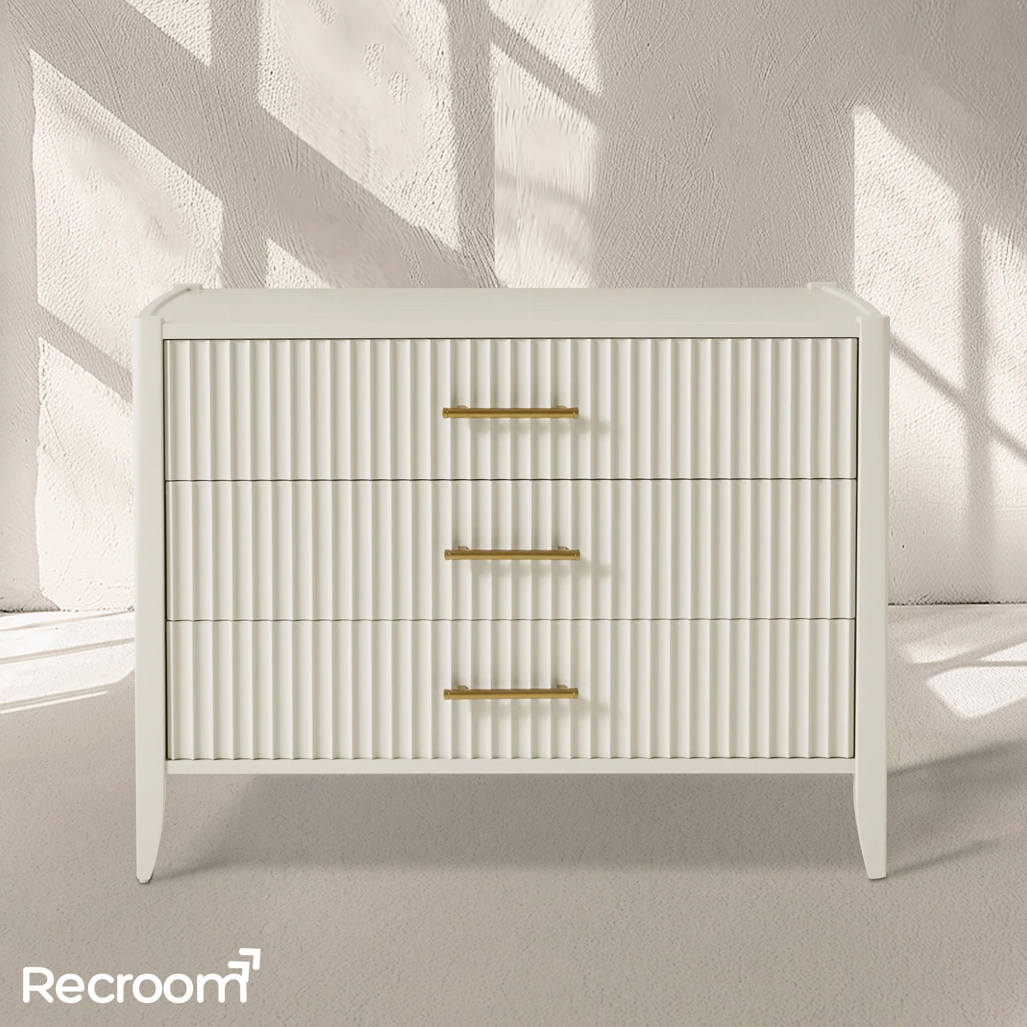 Louisa 3-Drawer Nightstand - Zonesus