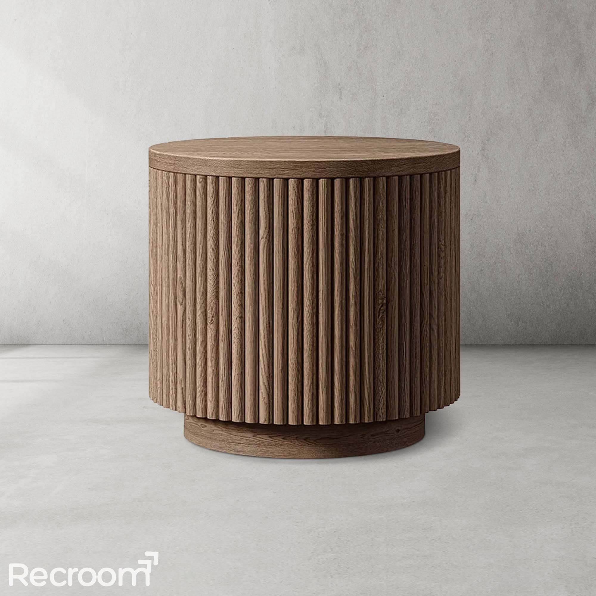 Muelho Wood Round Side Table - Zonesus