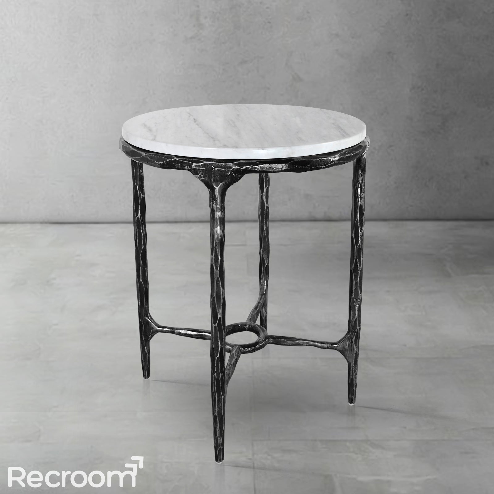 Thaddeo Round Marble Side Table 18" 22" - Zonesus