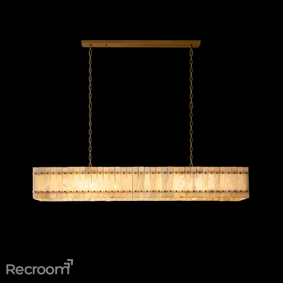 San Marconer Alabaster Linear Chandelier 72'' - Zonesus