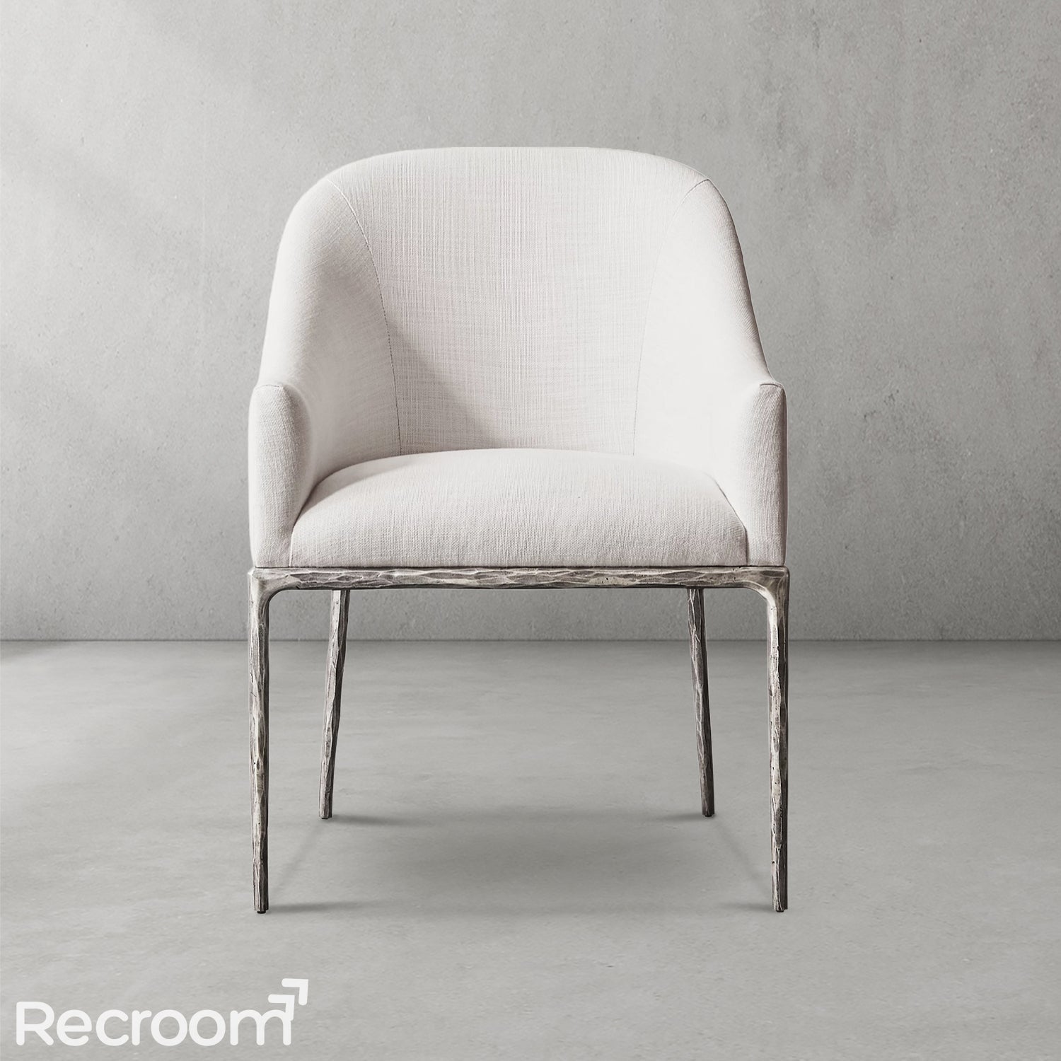 Thaddeo Slope Fabric Dining Armchair - Zonesus