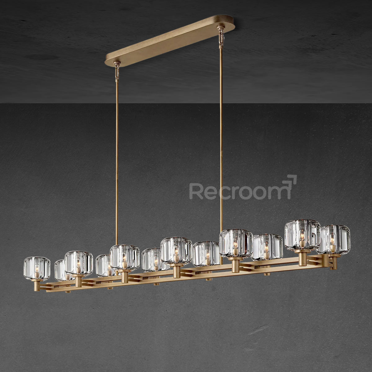 Demarat Double Linear Chandelier 72" - Zonesus